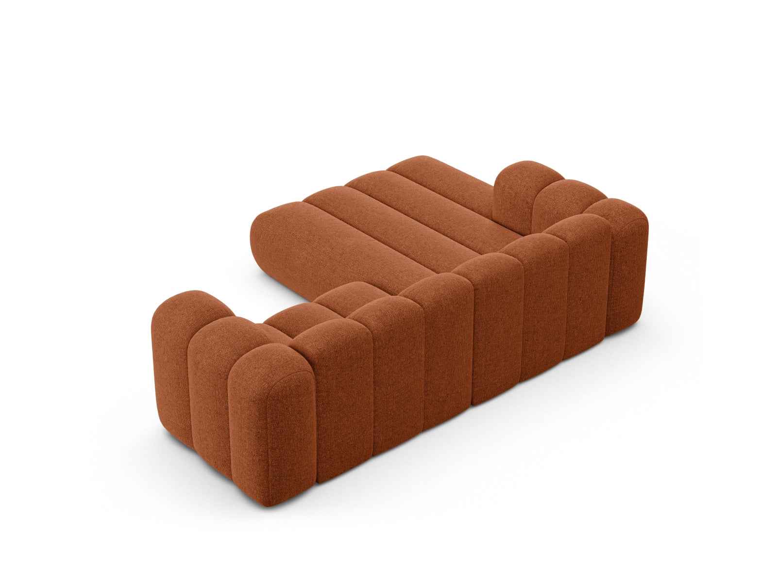 Elegantes, modulares Ecksofa links von Micadoni, 3-Sitzer in Brick-Eden, ideal für stilvolle und einladende Wohnräume.
