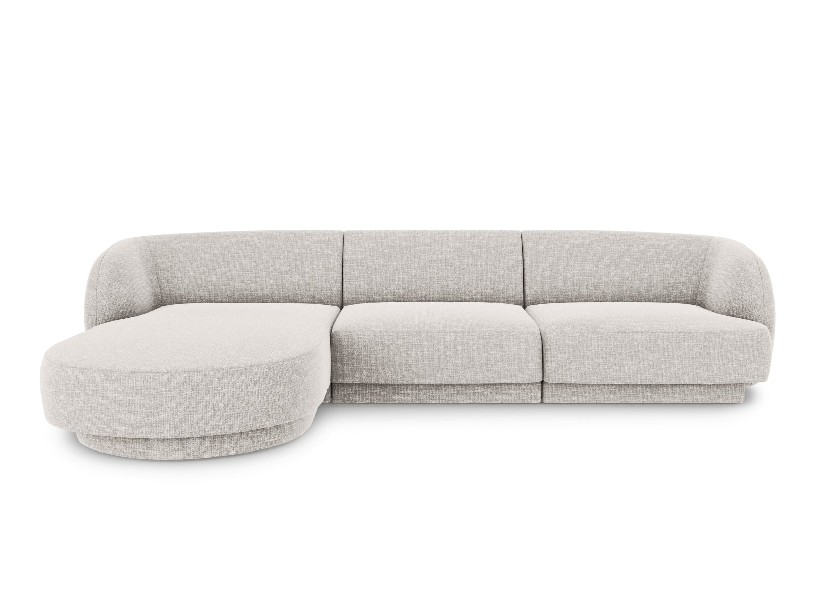 Miley Ecksofa links 4 Sitzer in Silver-Eden präsentiert im Onlineshop von KAQTU Design AG. Bettsofa links ist von Micadoni