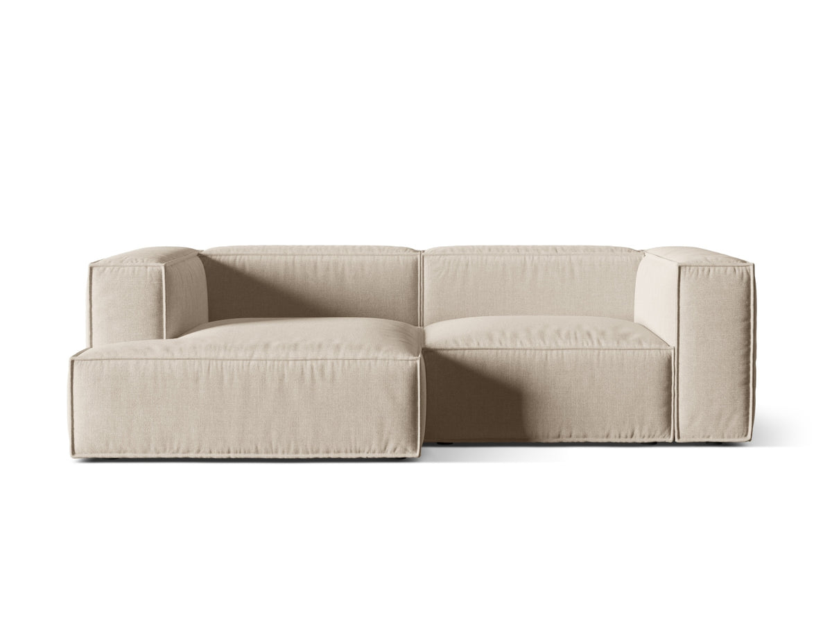 3-Sitzer Ecksofa links modular Nuria in Beige-Liberty präsentiert im Onlineshop von KAQTU Design AG. Ecksofa links ist von Micadoni