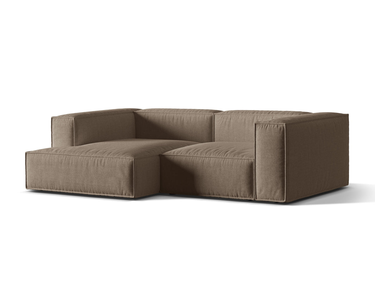 3-Sitzer Ecksofa links modular Nuria in Cappuccino-Liberty präsentiert im Onlineshop von KAQTU Design AG. Ecksofa links ist von Micadoni