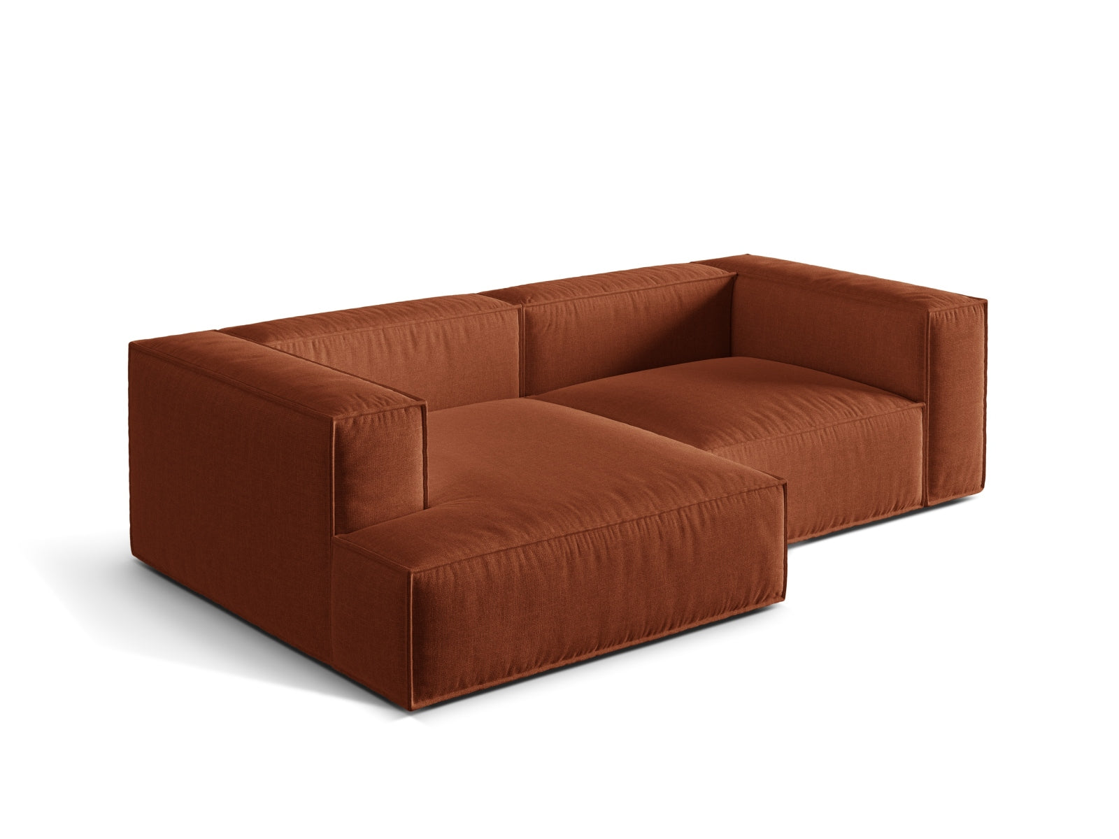 Modulares 3-Sitzer Ecksofa links Nuria in stilvollem Design, ideal für stilvolle und einladende Wohnräume.