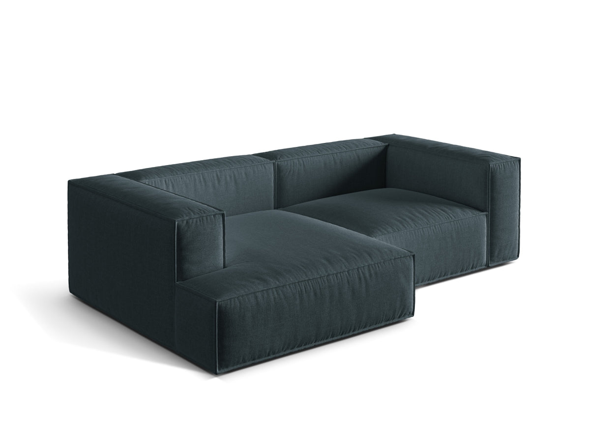 3-Sitzer Ecksofa links modular Nuria in Deep Petrol-Liberty präsentiert im Onlineshop von KAQTU Design AG. Ecksofa links ist von Micadoni