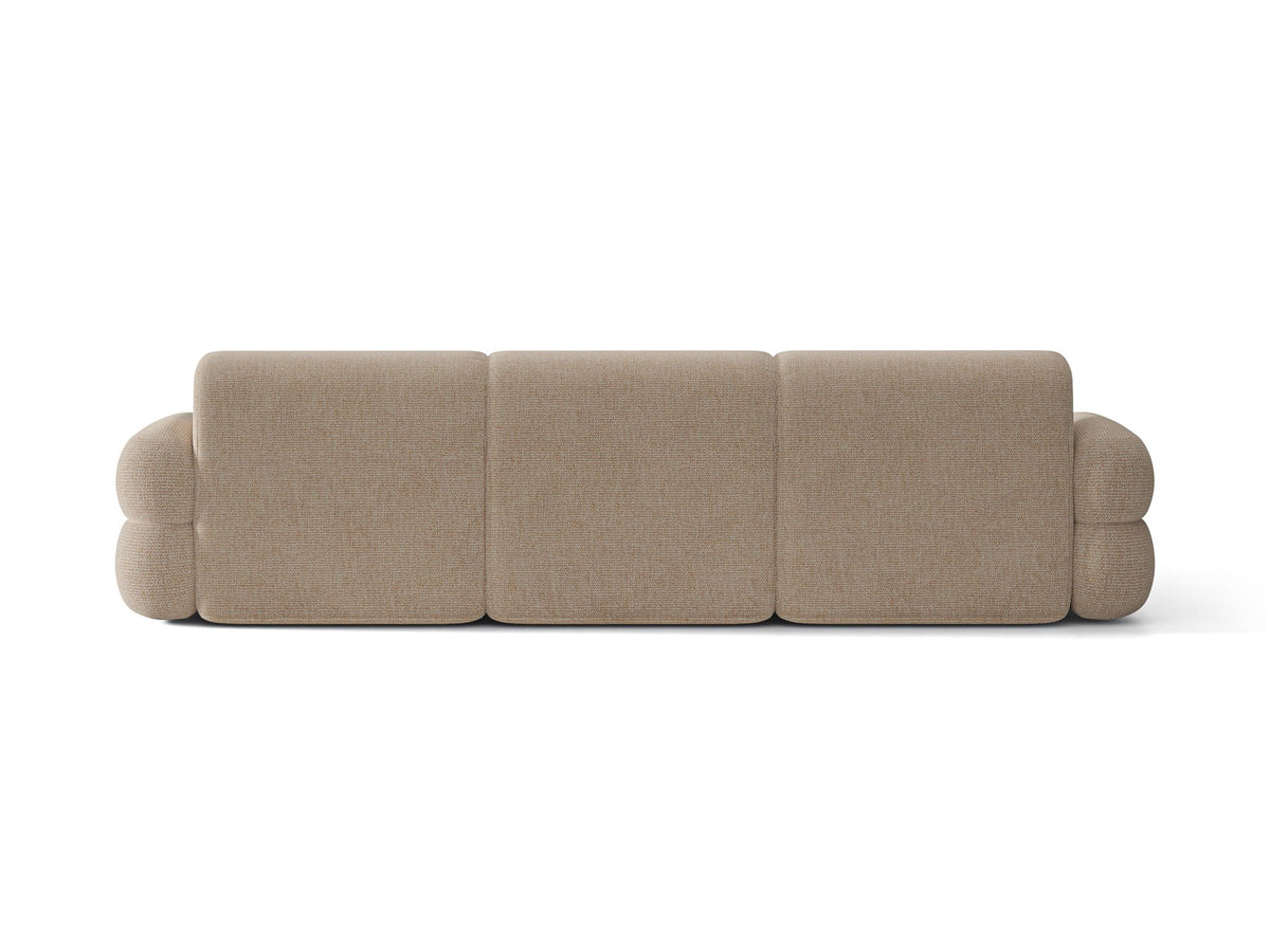 Linkes L-Ecksofa Neo von Micadoni in Dunkles Olivgrün, mit hoher Rückenlehne, schwarzen Kunststoffbeinen und tiefer gepolsterter Sitzfläche.