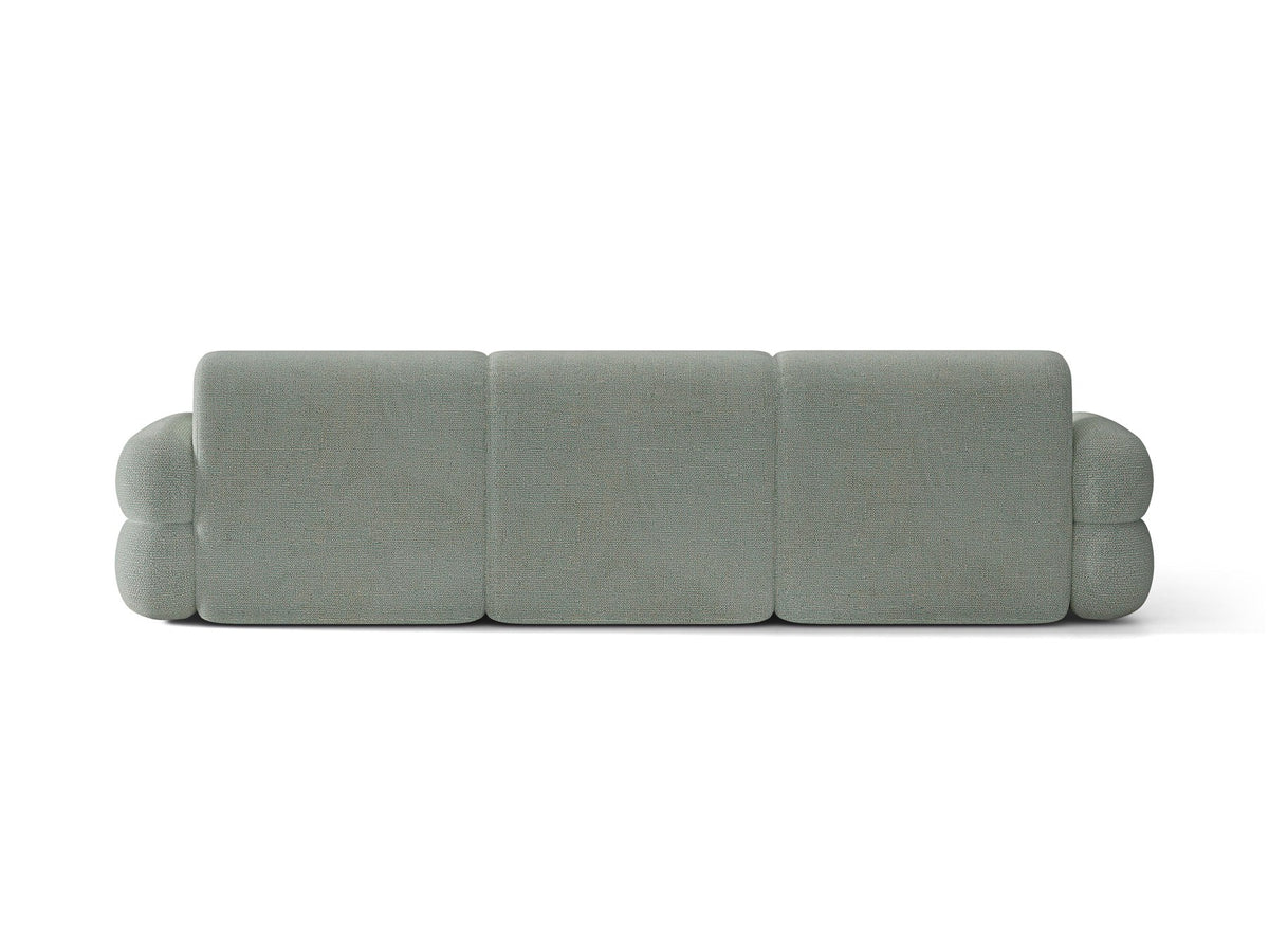 Linkes L-Ecksofa Neo von Micadoni in Dunkles Olivgrün, mit hoher Rückenlehne, schwarzen Kunststoffbeinen und tiefer gepolsterter Sitzfläche.