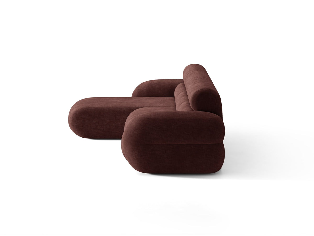 Linkes L-Ecksofa Neo von Micadoni in Dunkles Olivgrün, mit hoher Rückenlehne, schwarzen Kunststoffbeinen und tiefer gepolsterter Sitzfläche.