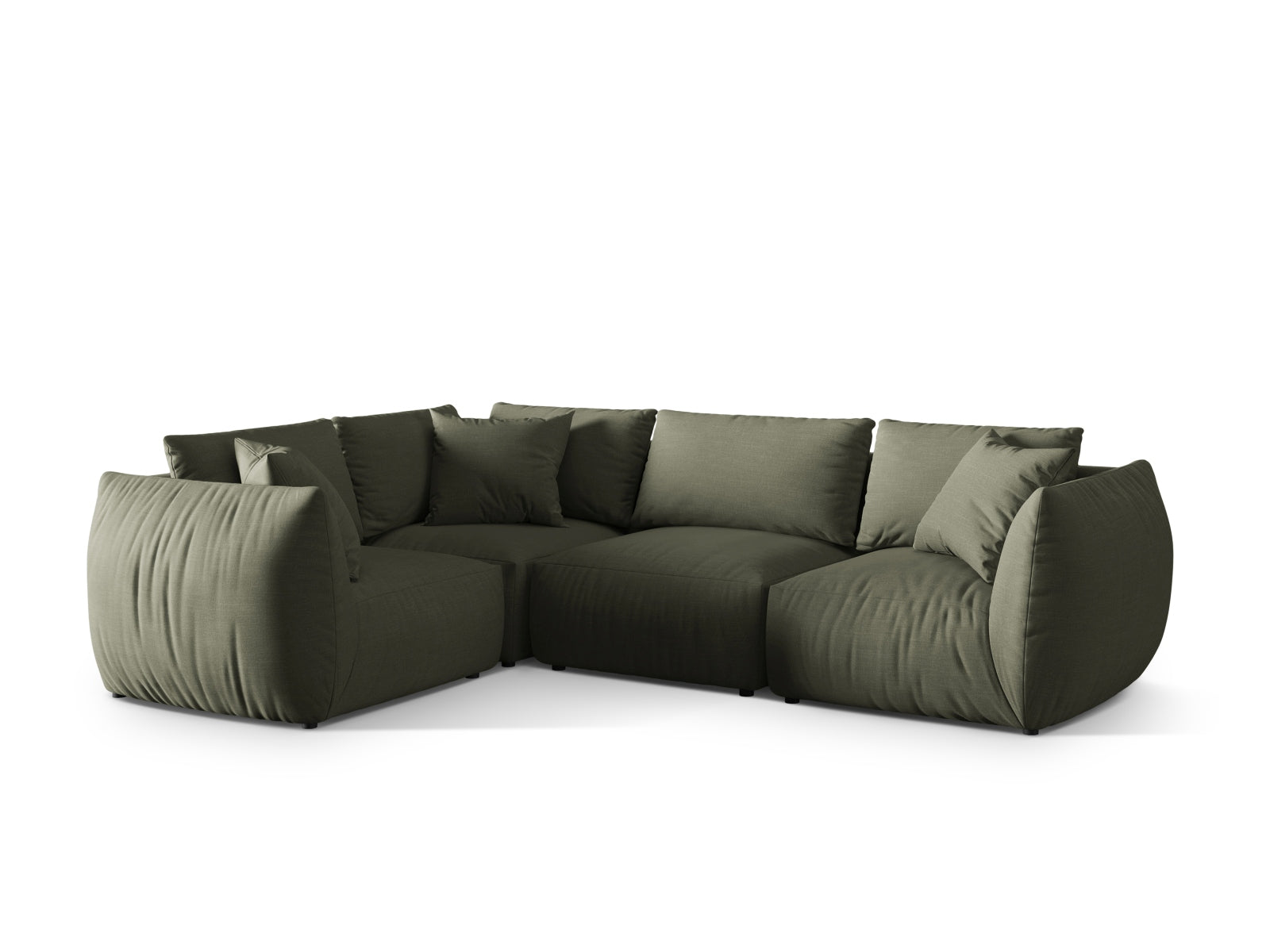 Stylisches Chris Ecksofa links in zartem Blau, bietet großzügigen Platz für vier Personen und verleiht jedem Raum eine moderne Note.