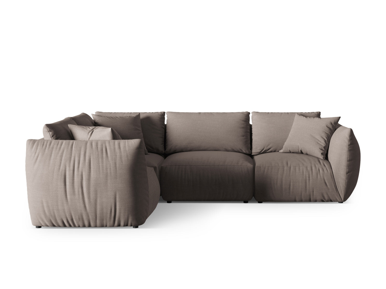 Chris Ecksofa links 4 Sitzer in Warm grey präsentiert im Onlineshop von KAQTU Design AG. Ecksofa links ist von Micadoni