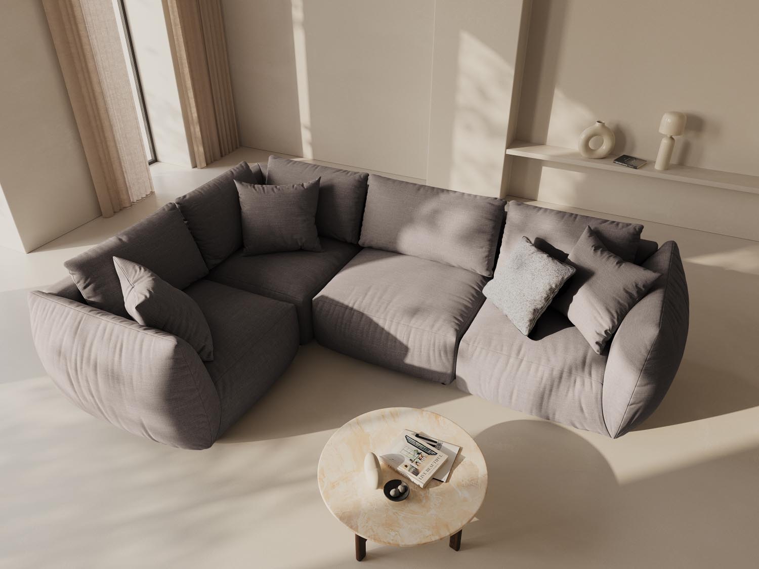 Entdecken Sie das Chris Ecksofa links von Micadoni – ein elegantes 4-Sitzer Sofa, das modernen Stil und höchsten Komfort für Ihr Zuhause bietet.