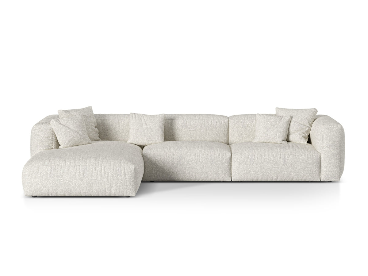 3-Sitzer Modular Ecksofa links Martina in Grey Beige Melange-Monet präsentiert im Onlineshop von KAQTU Design AG. Ecksofa links ist von Micadoni