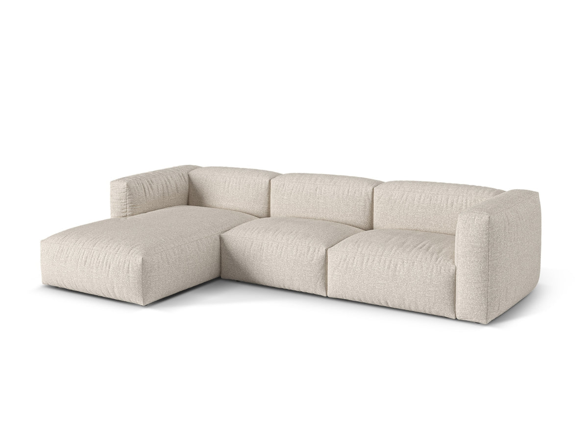 3-Sitzer Modular Ecksofa links Martina in Beige-Monet präsentiert im Onlineshop von KAQTU Design AG. Ecksofa links ist von Micadoni
