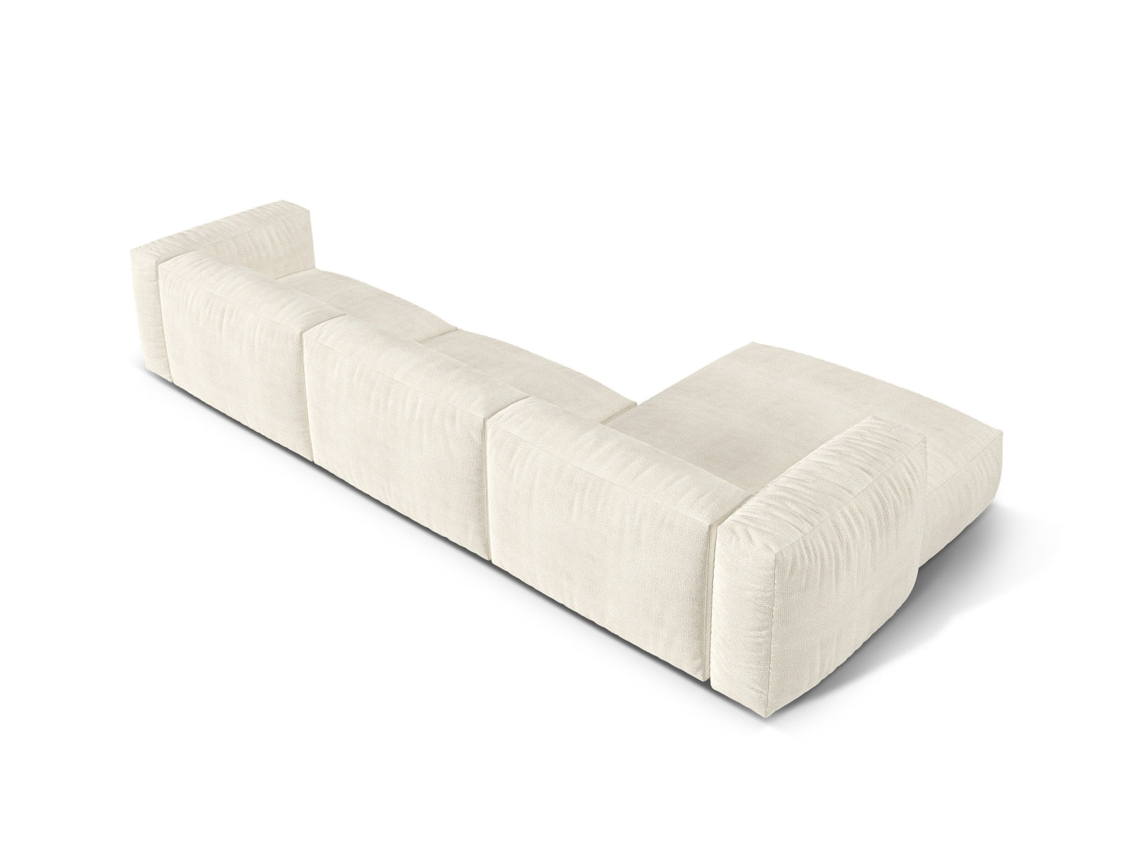 Stilvolles 3-Sitzer XL Ecksofa links Martina in Ivory-Monet, perfekt für moderne Wohnzimmer und gemütliche Entspannung von Micadoni.