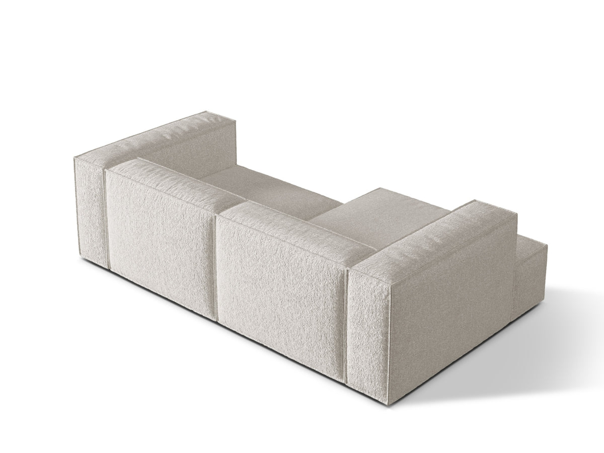 Nuria Boucle Modular Ecksofa links 3 Sitzer in Grey Beige Melange-Monet präsentiert im Onlineshop von KAQTU Design AG. L-Sofa links ist von Micadoni