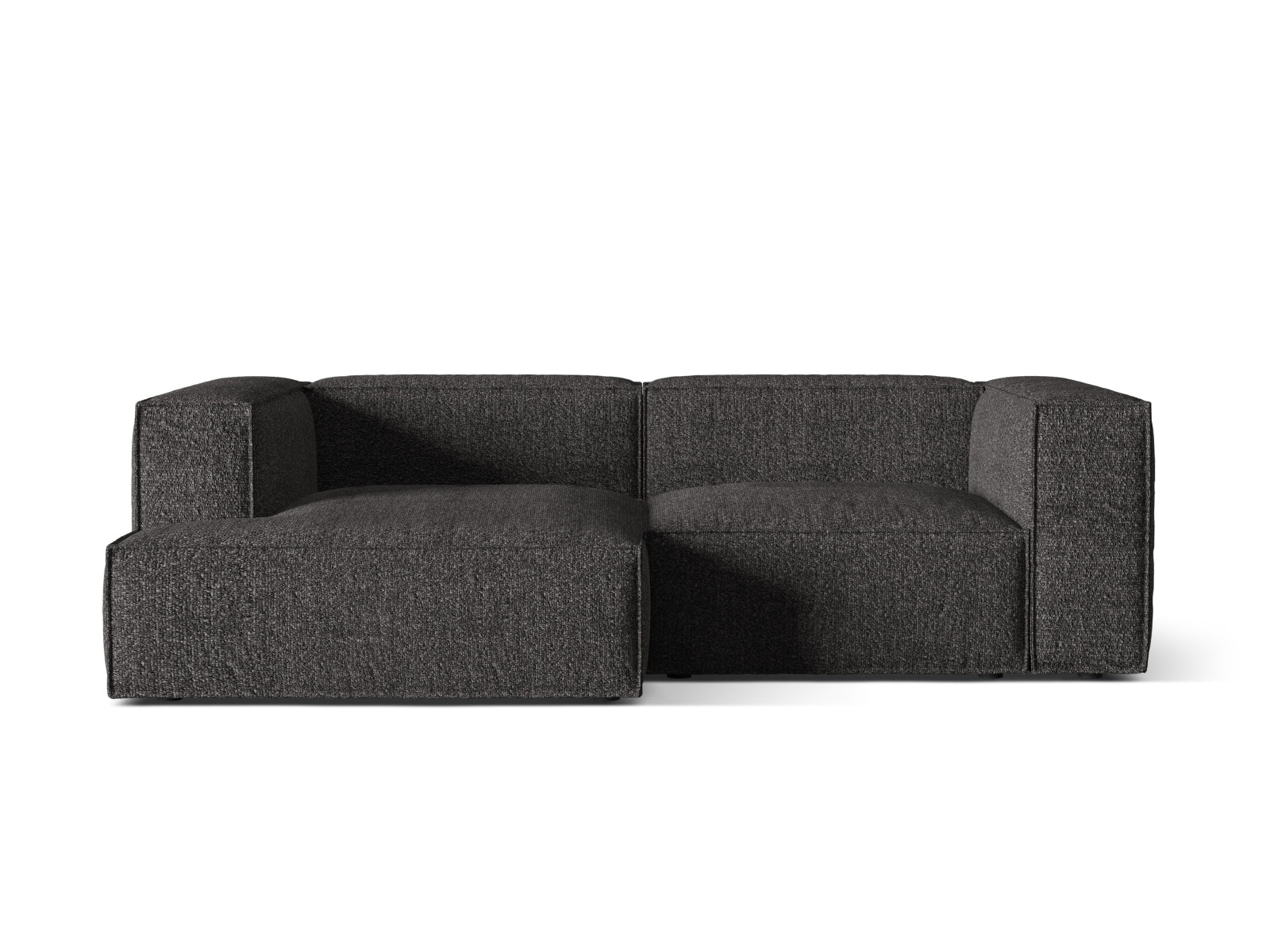 Nuria Boucle Modular Ecksofa links 3 Sitzer in Anthracite präsentiert im Onlineshop von KAQTU Design AG. Ecksofa links ist von Micadoni