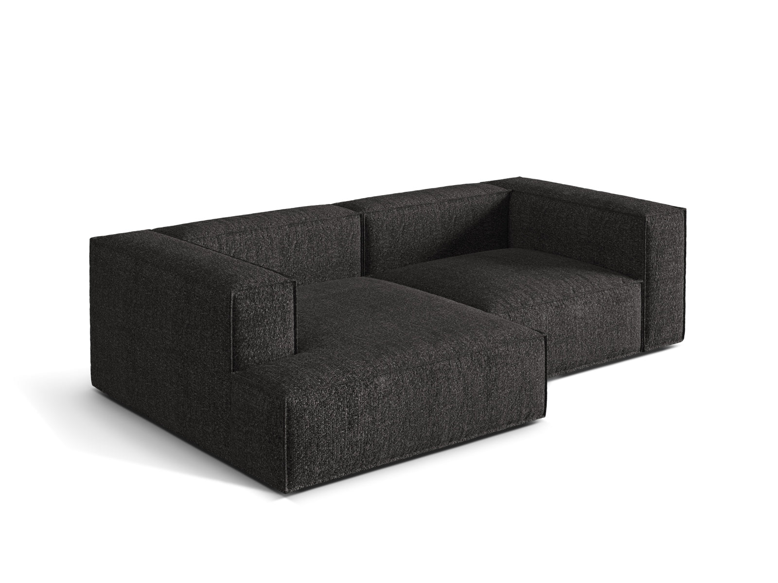 Entdecken Sie das elegante Nuria Boucle Modular Ecksofa links von Micadoni – ein 3-Sitzer mit luxuriöser Boucle-Oberfläche und modernem Design.