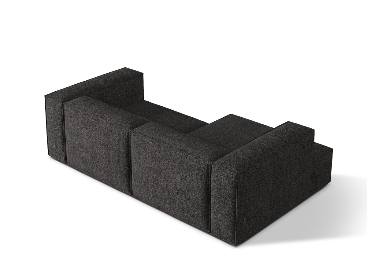 Nuria Boucle Modular Ecksofa links 3 Sitzer in Anthracite-Monet präsentiert im Onlineshop von KAQTU Design AG. L-Sofa links ist von Micadoni