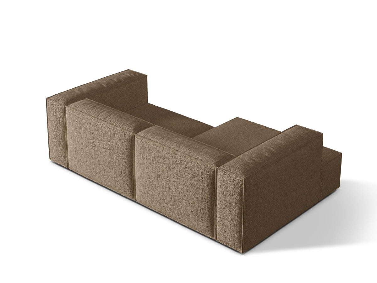 Nuria Boucle Modular Ecksofa links 3 Sitzer in Cappuccino-Monet präsentiert im Onlineshop von KAQTU Design AG. L-Sofa links ist von Micadoni