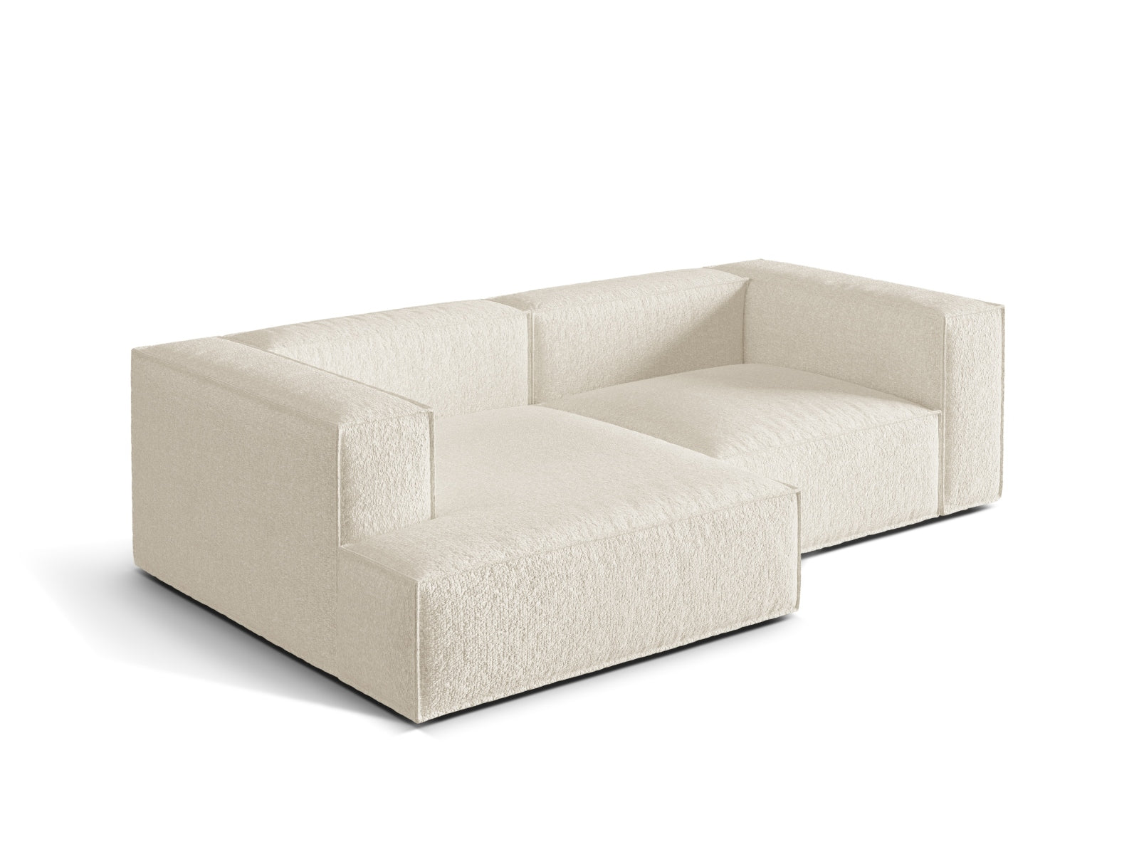 Erleben Sie das stilvolle Nuria Boucle Modular Ecksofa links von Micadoni – ein 3-Sitzer mit hochwertiger Boucle-Oberfläche und zeitgemässem Look.