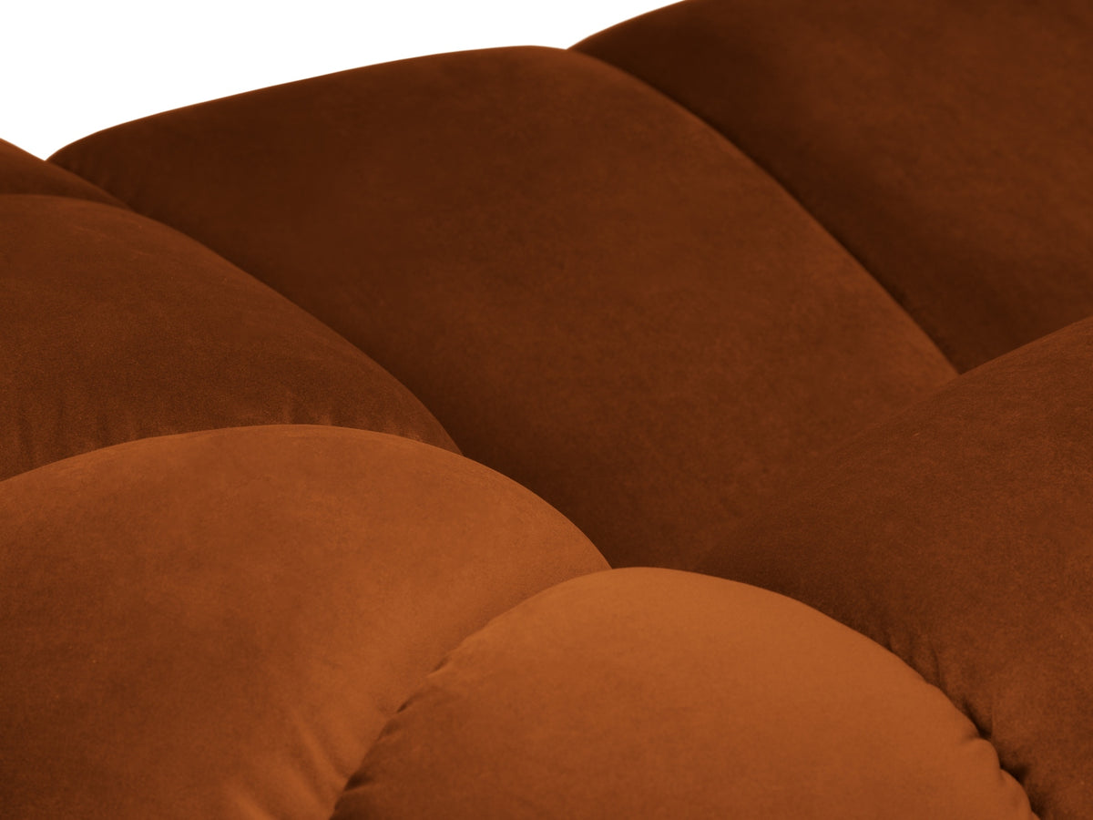 Diana Velour links Ecksofa 4 Sitzer in Terracotta-Salvador präsentiert im Onlineshop von KAQTU Design AG. L-Sofa links ist von Micadoni