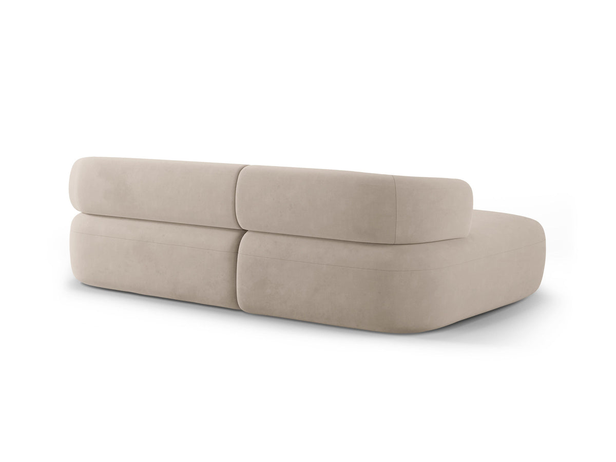 Jenny Velour Ecksofa links 5 Sitzer in Beige-Salvador präsentiert im Onlineshop von KAQTU Design AG. L-Sofa links ist von Micadoni