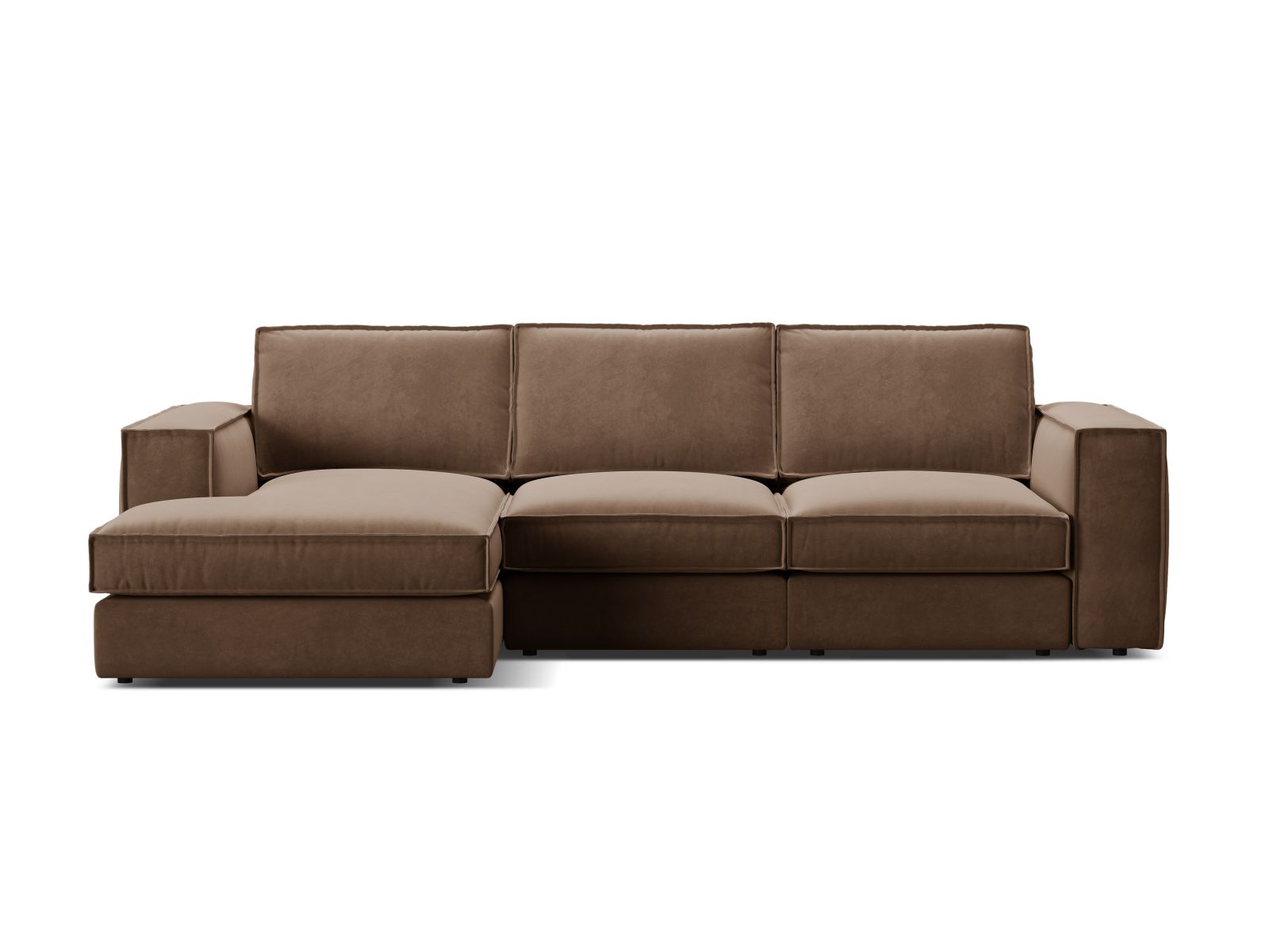 3-Sitzer Modular Ecksofa links Pola in Chocolate-Salvador präsentiert im Onlineshop von KAQTU Design AG. Ecksofa links ist von Micadoni