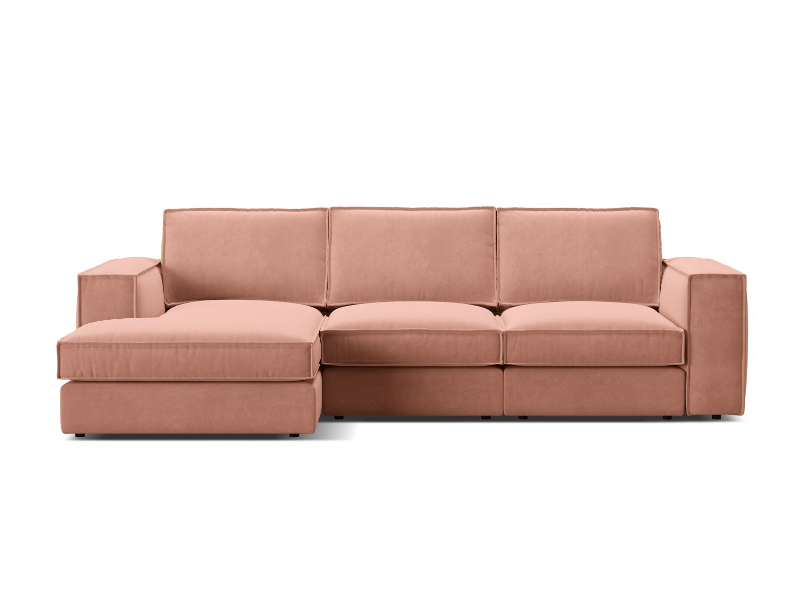 3-Sitzer Modular Ecksofa links Pola in Pink-Salvador präsentiert im Onlineshop von KAQTU Design AG. Ecksofa links ist von Micadoni