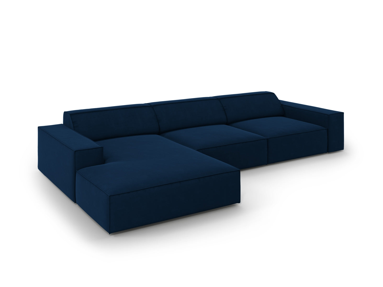 Entdecken Sie das Jodie Velour Ecksofa links von Micadoni – ein stilvolles, modulares 4-Sitzer Sofa, das Eleganz und Flexibilität vereint.