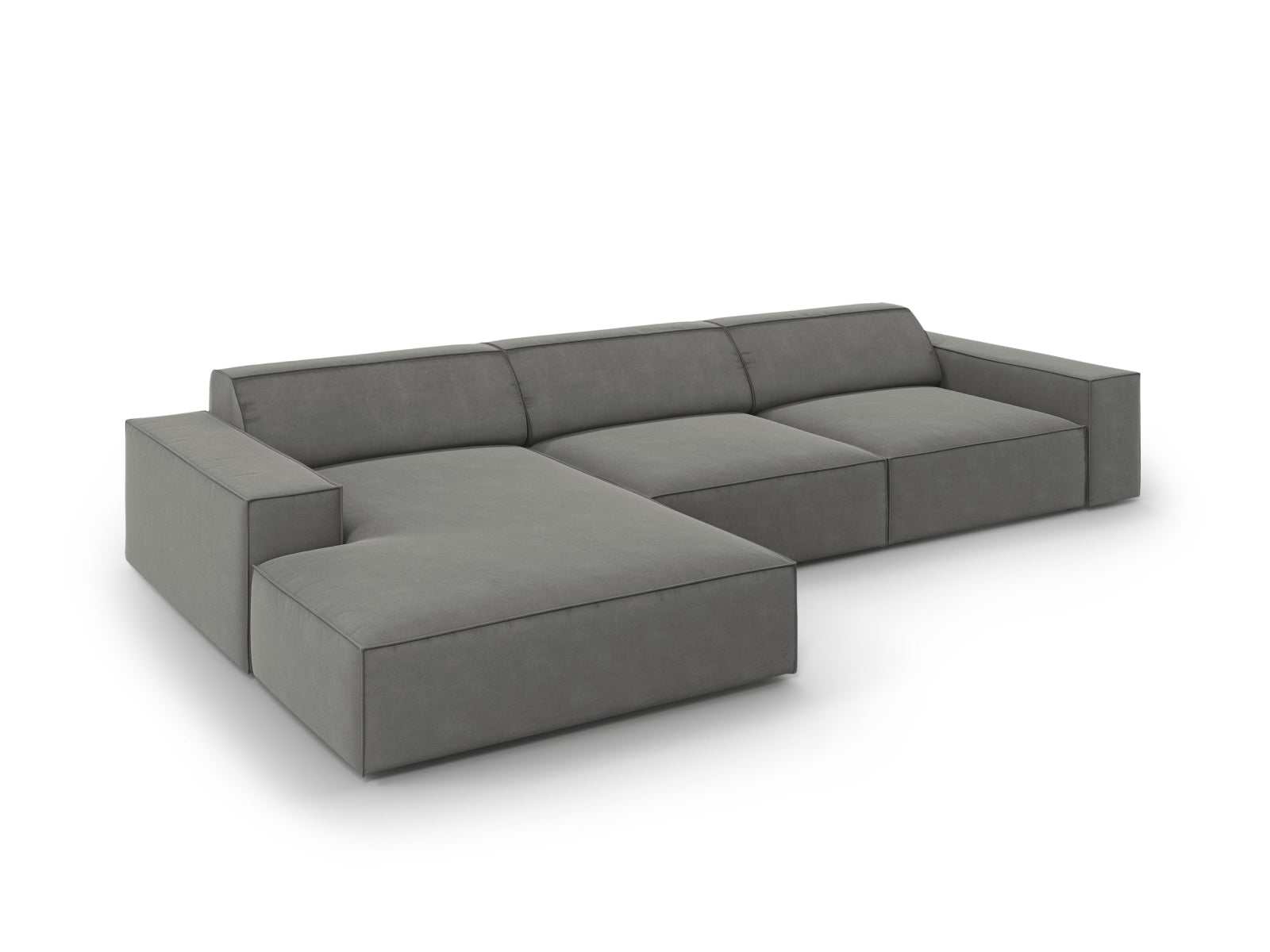 Entdecken Sie das Jodie Velour Ecksofa links von Micadoni – ein stilvolles, modulares 4-Sitzer Sofa, das Eleganz und Flexibilität in Ihr Zuhause bringt.