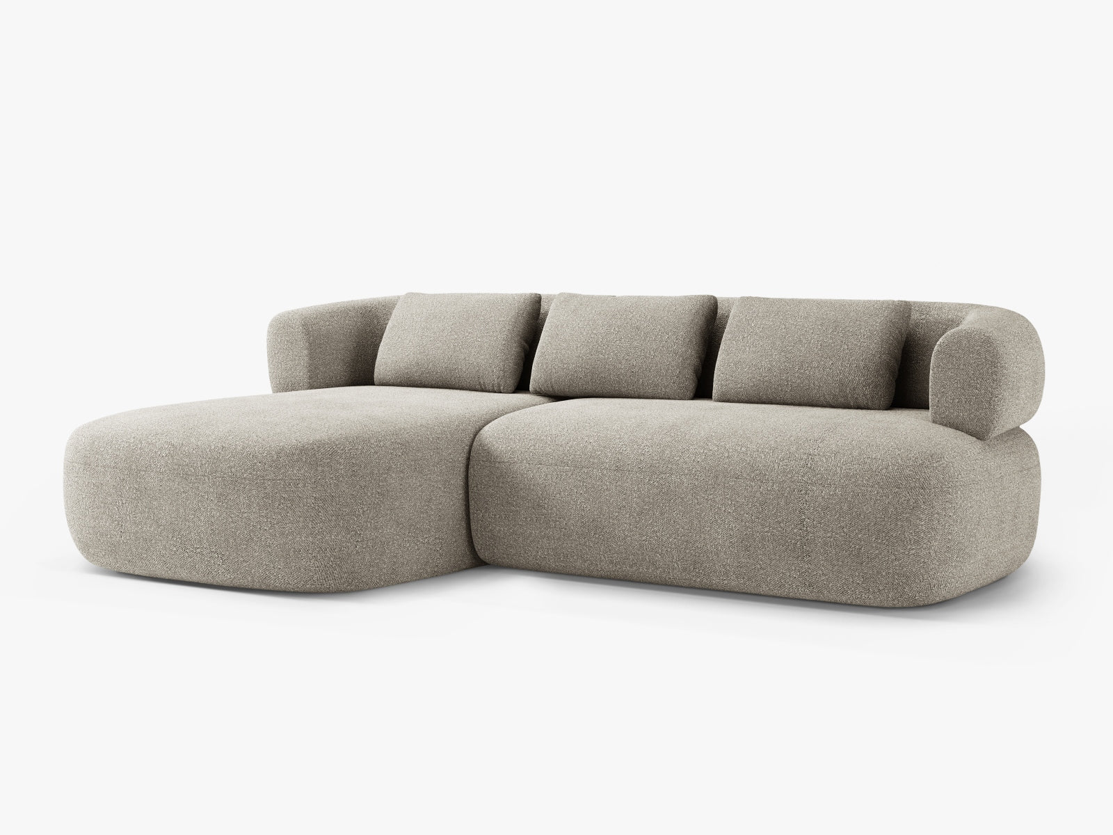 Entdecken Sie das elegante Jenny Boucle Ecksofa links von Micadoni – ein stilvolles 5-Sitzer Sofa in verschiedenen Farben für Ihr Zuhause.