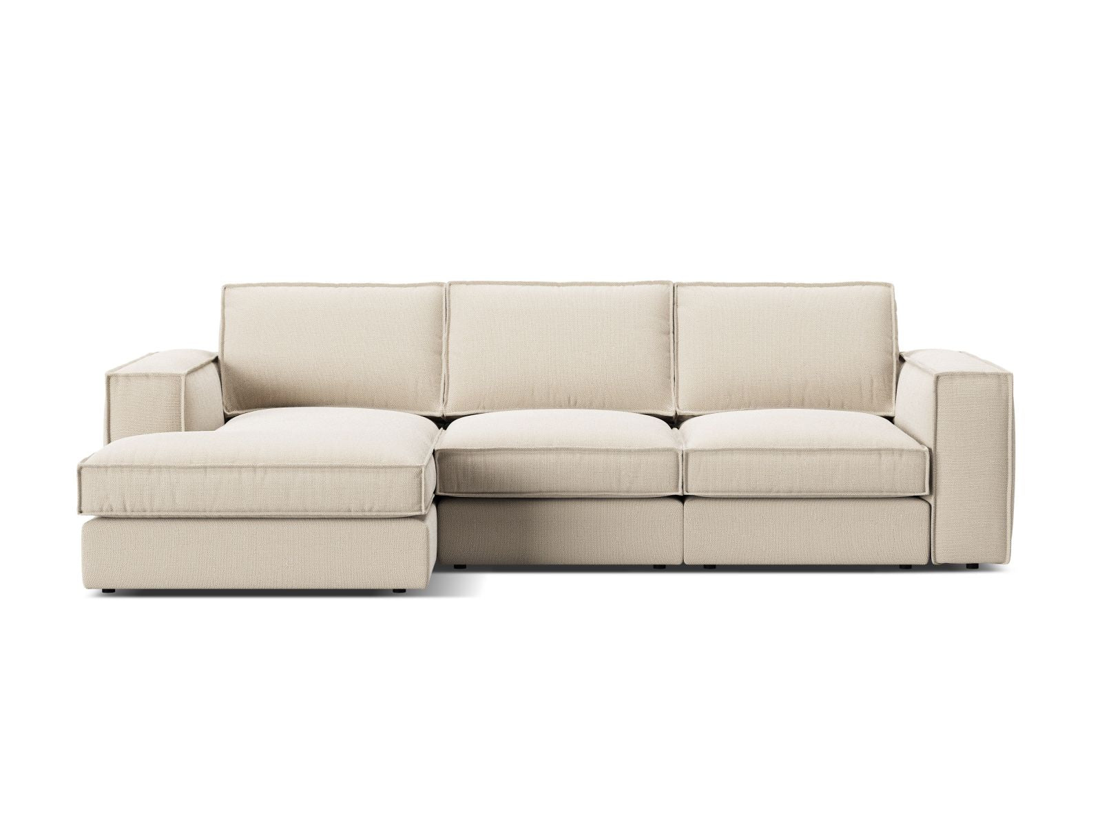 3-Sitzer Ecksofa links modular Pola in Beige-Babel präsentiert im Onlineshop von KAQTU Design AG. Ecksofa links ist von Micadoni