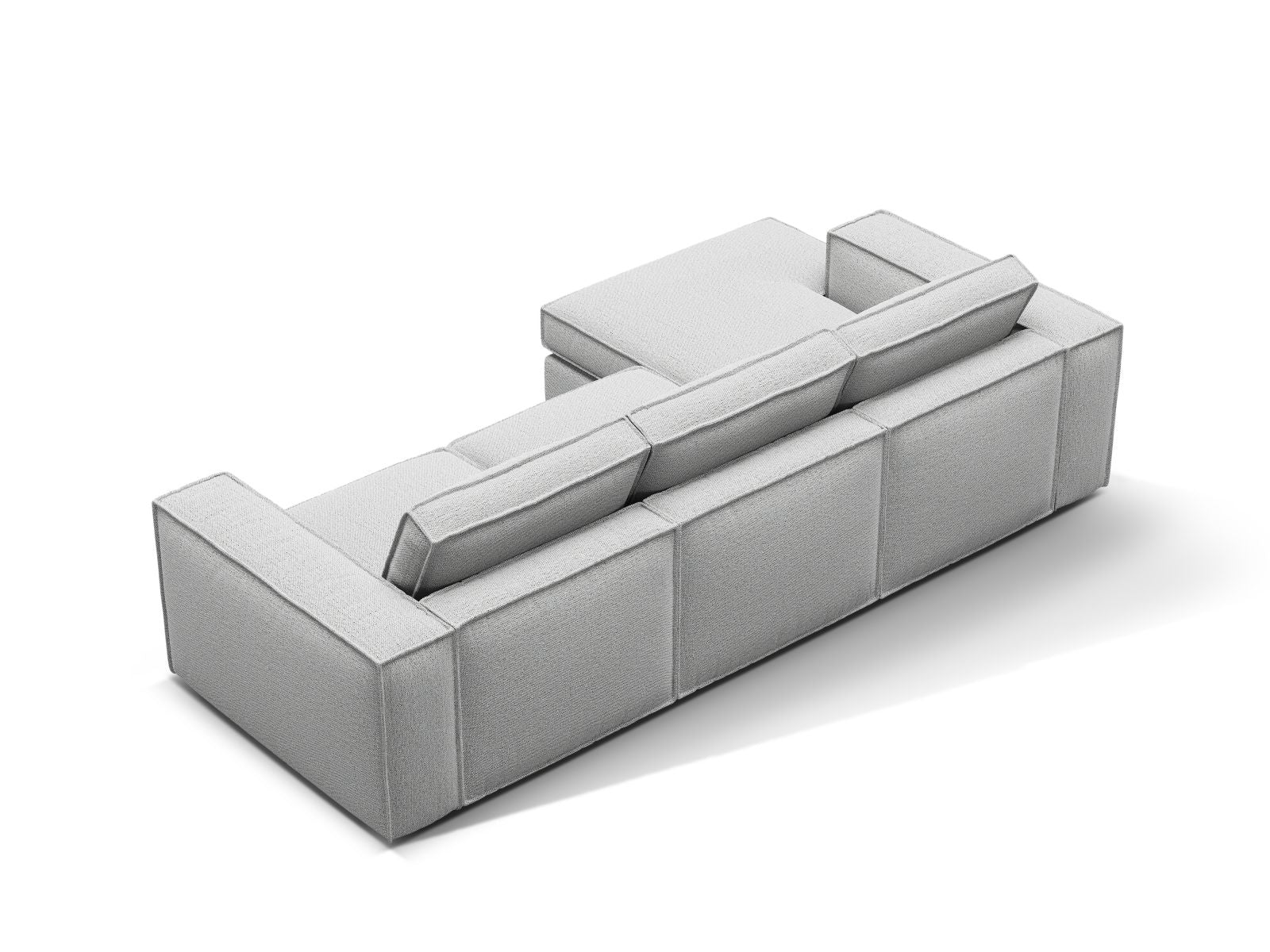 Elegantes 3-Sitzer Ecksofa Pola, linksseitig, perfekt für moderne Wohnkonzepte und gemütliche Entspannungsecken.
