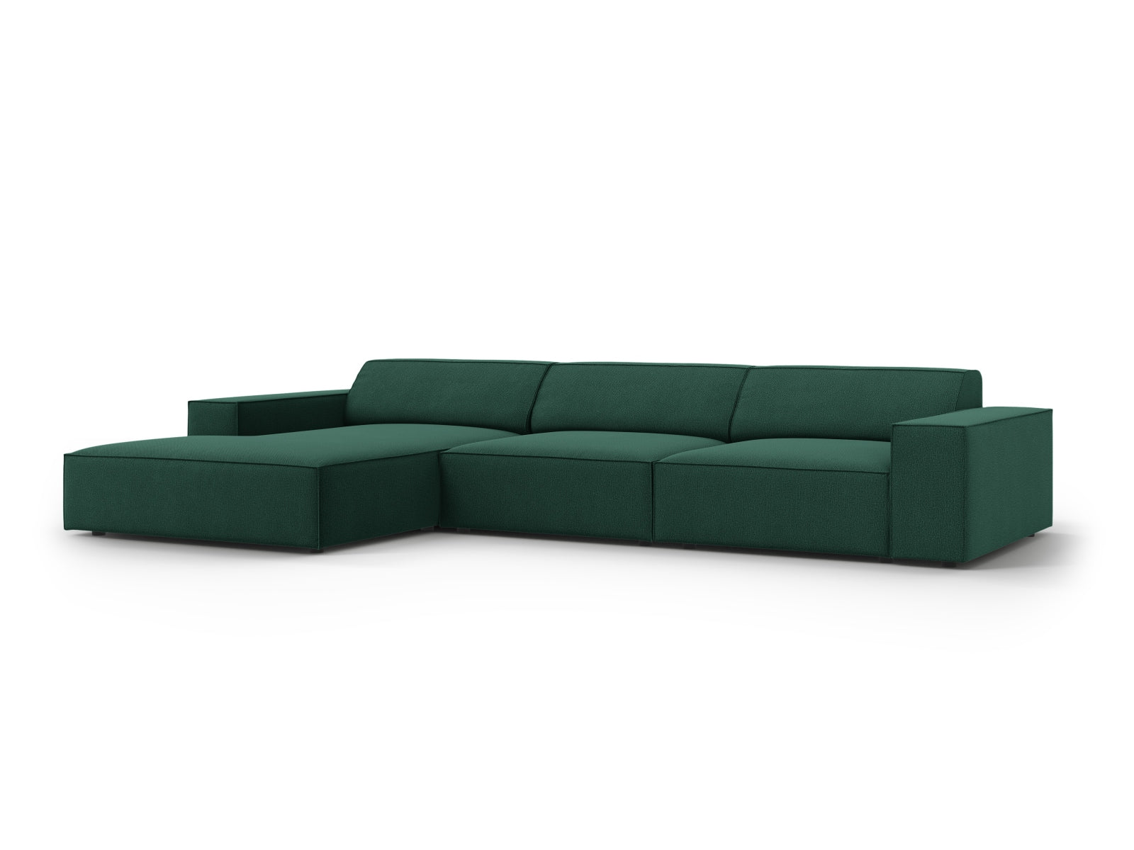 Modulares 4-Sitzer Ecksofa Jodie in ansprechendem Grün, perfekt für stilvolle Wohnzimmer und flexible Raumgestaltung von Micadoni.