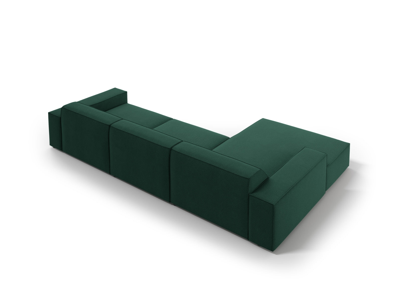 Stylisches, modulares 4-Sitzer Ecksofa Jodie in lebhaftem Grün, perfekt für moderne Wohnkonzepte und flexible Raumgestaltung von Micadoni.