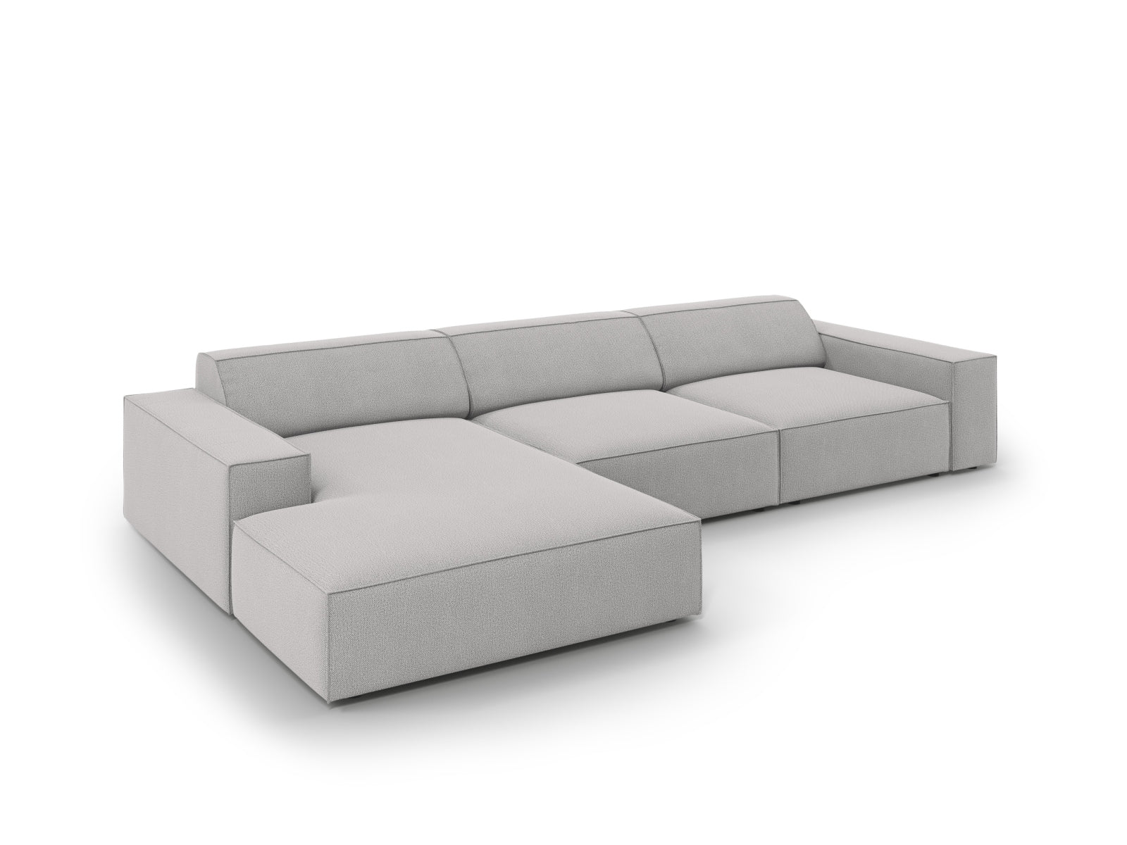 Entdecken Sie das Jodie Ecksofa links 4 Sitzer von Micadoni – ein stilvolles, anpassbares Möbelstück, das höchsten Komfort und Eleganz vereint.