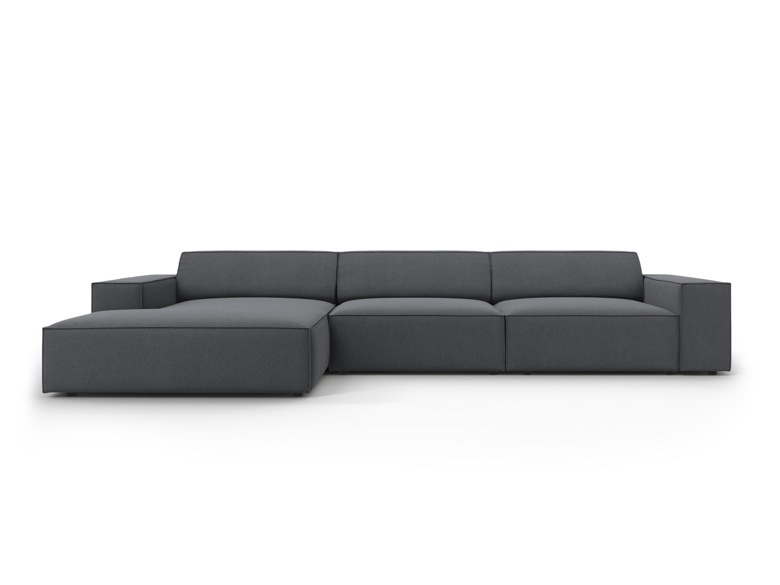 Jodie Modulares Ecksofa links 4 Sitzer in Dark Grey-Megan präsentiert im Onlineshop von KAQTU Design AG. L-Sofa links ist von Micadoni