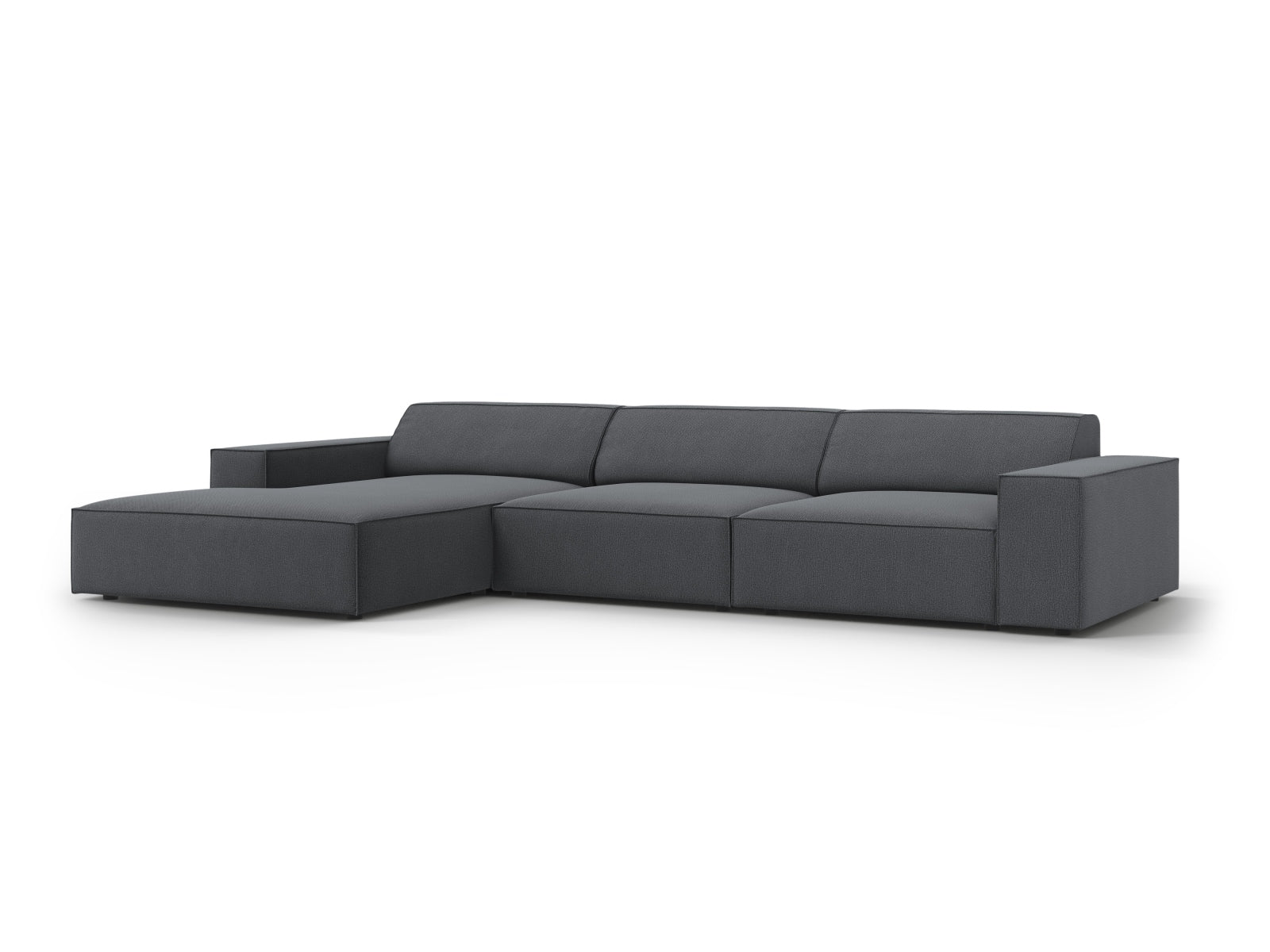 Erleben Sie das Jodie Ecksofa links 4 Sitzer von Micadoni – ein elegantes, modulares Sofa, das Komfort und Stil in Ihr Zuhause bringt.