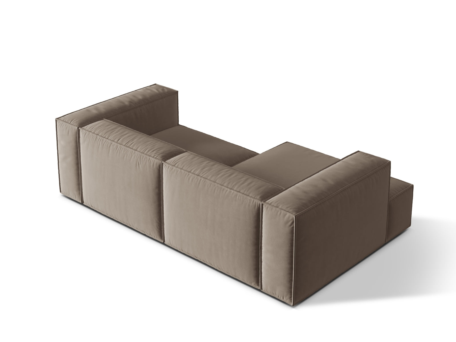Entdecken Sie das elegante Nuria Velour Modular Ecksofa links 3 Sitzer von Micadoni – ideal für zeitgemässe Wohnstile und höchsten Sitzkomfort.