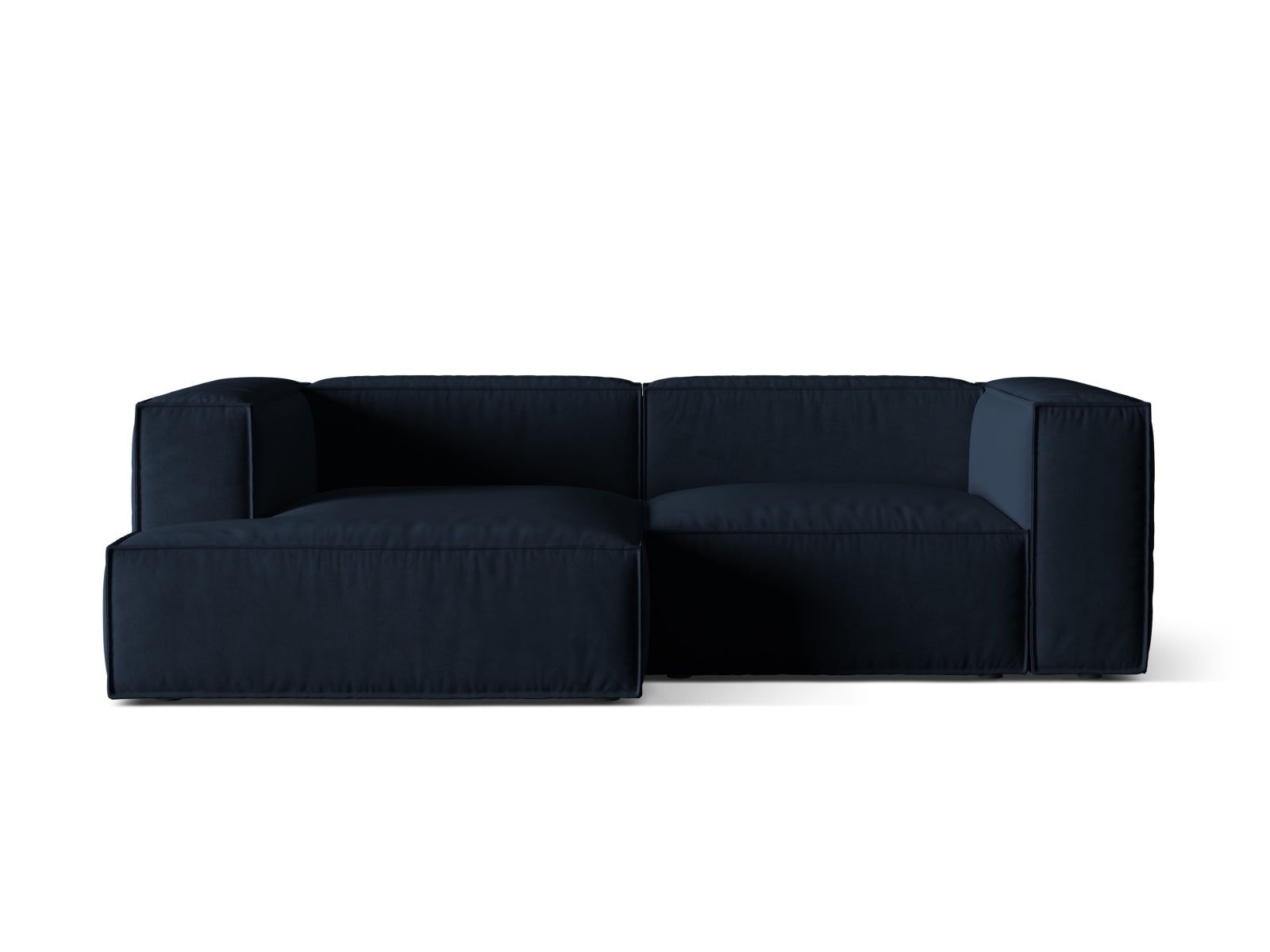 Nuria Velour Modular Ecksofa links 3 Sitzer in Dark Blue präsentiert im Onlineshop von KAQTU Design AG. Ecksofa links ist von Micadoni