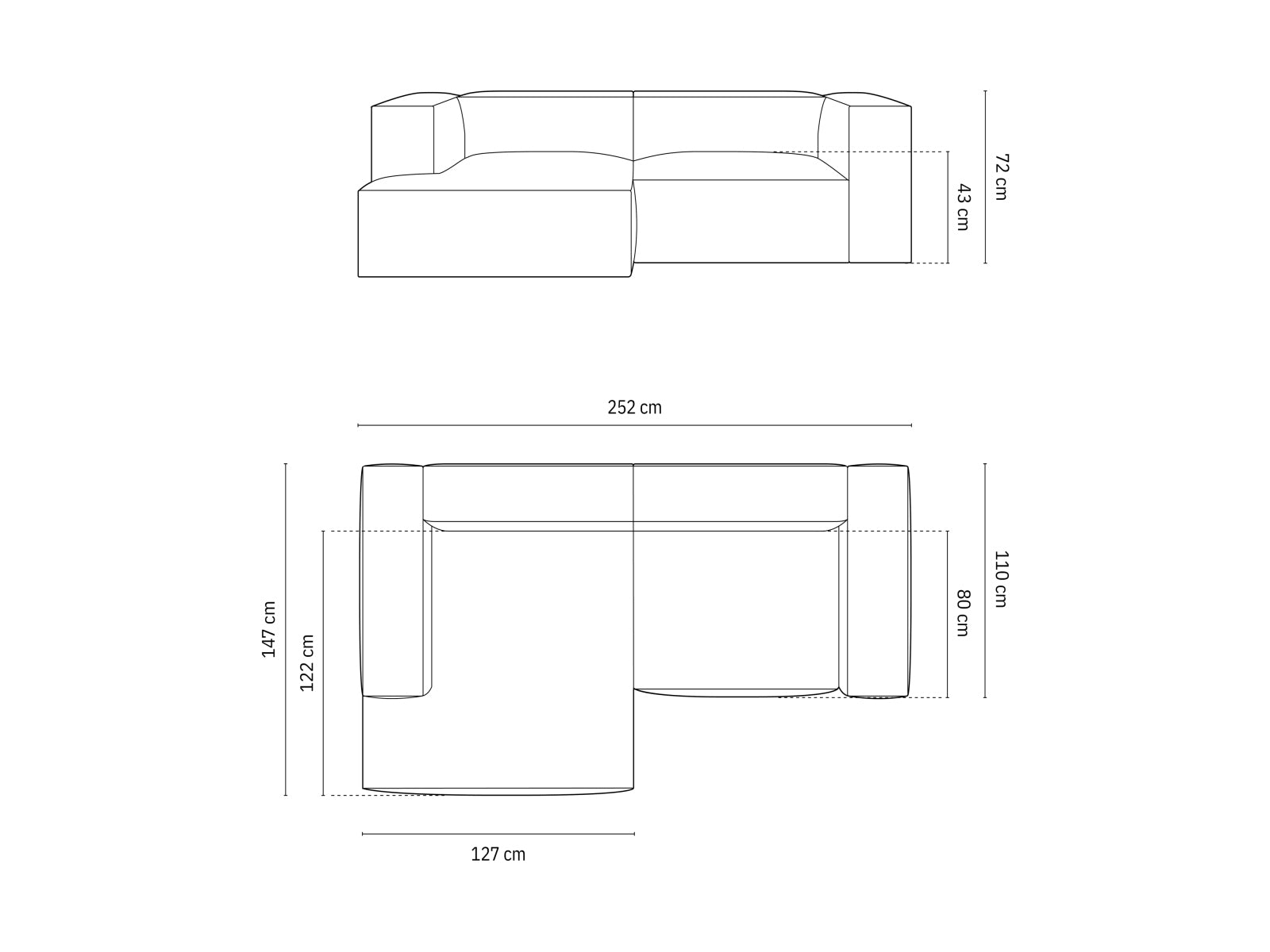 Elegantes, graues Velours Ecksofa Nuria, linksseitig, ideal für entspannte Stunden und ein modernes Wohnambiente.