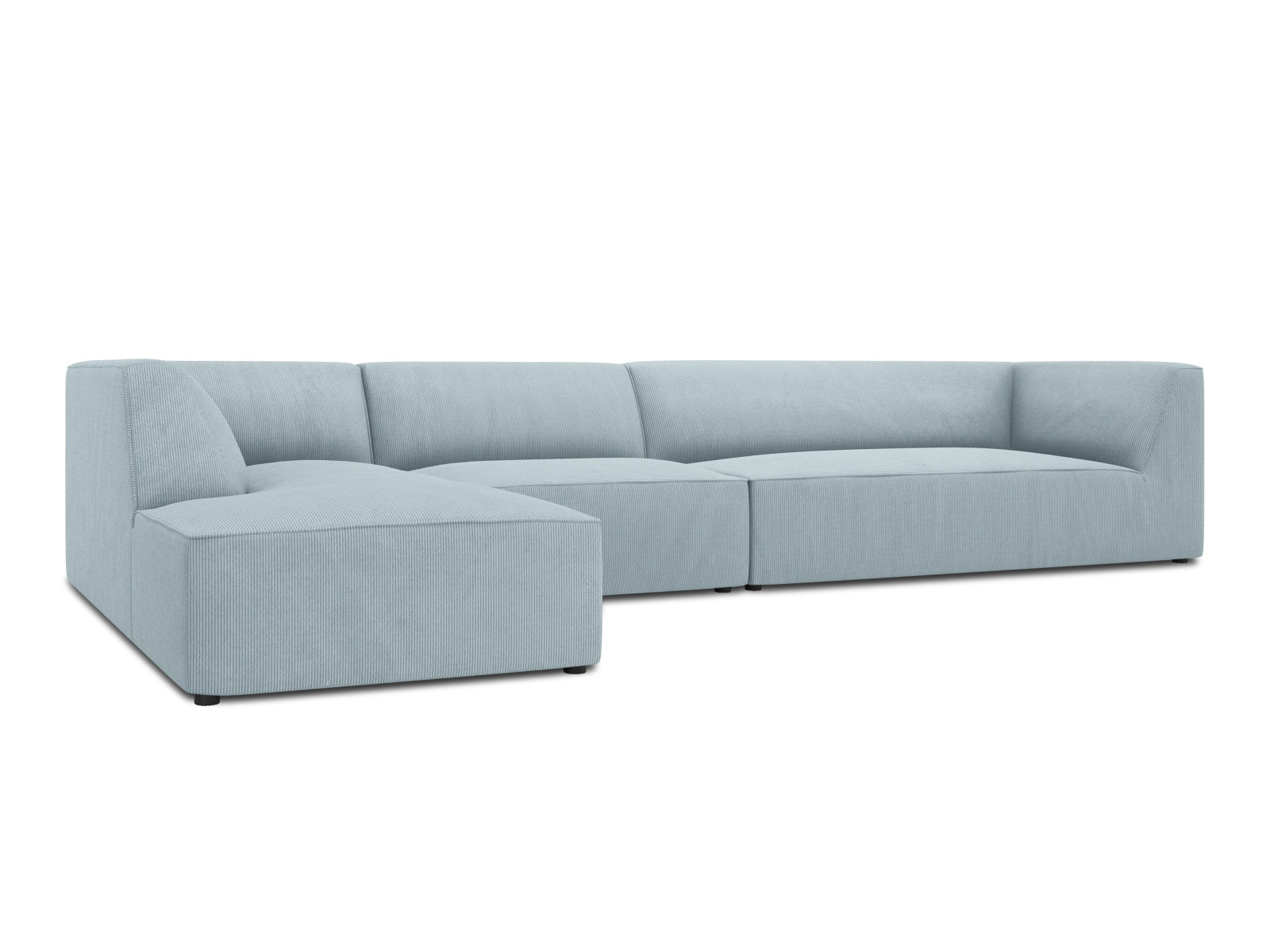 Elegantes Ruby Ecksofa links, 5 Sitzer, perfekt für stilvolle Wohnräume, bietet eine harmonische Kombination aus Komfort und modernem Design von Micadoni.