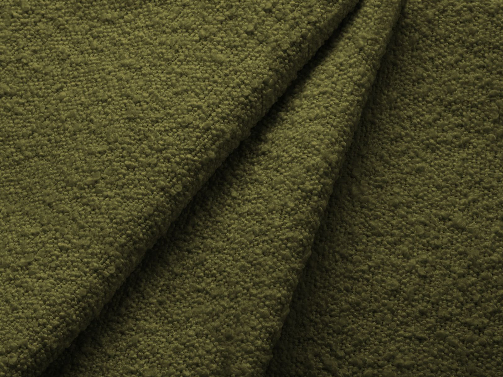 Elegantes 4-Sitzer Ecksofa links Kate in sattem Olivgrün, ideal für stilvolle Wohnräume und entspannte Stunden von Micadoni.
