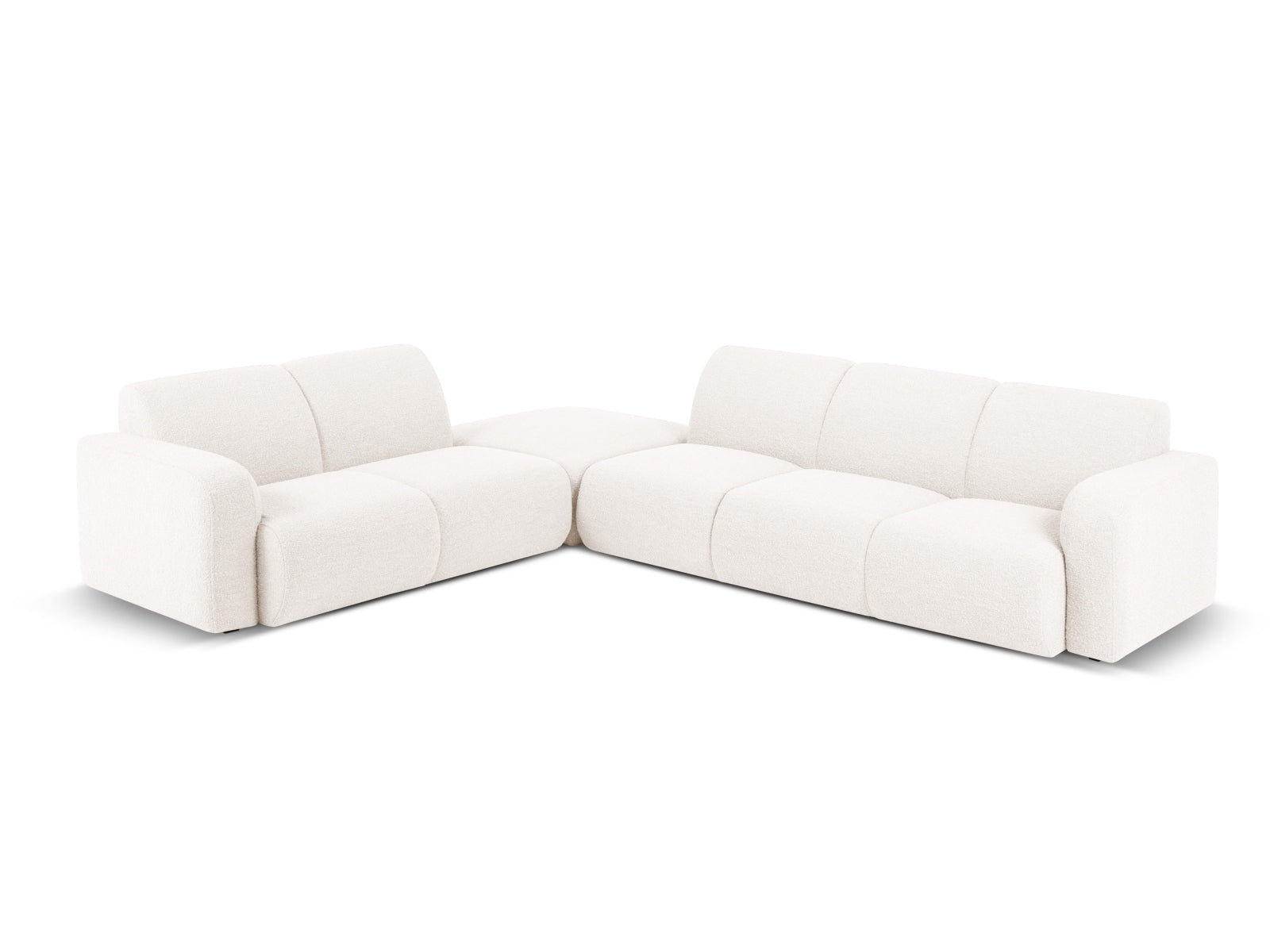 Molino Boucle Ecksofa links 6 Sitzer in White präsentiert im Onlineshop von KAQTU Design AG. Ecksofa links ist von Micadoni