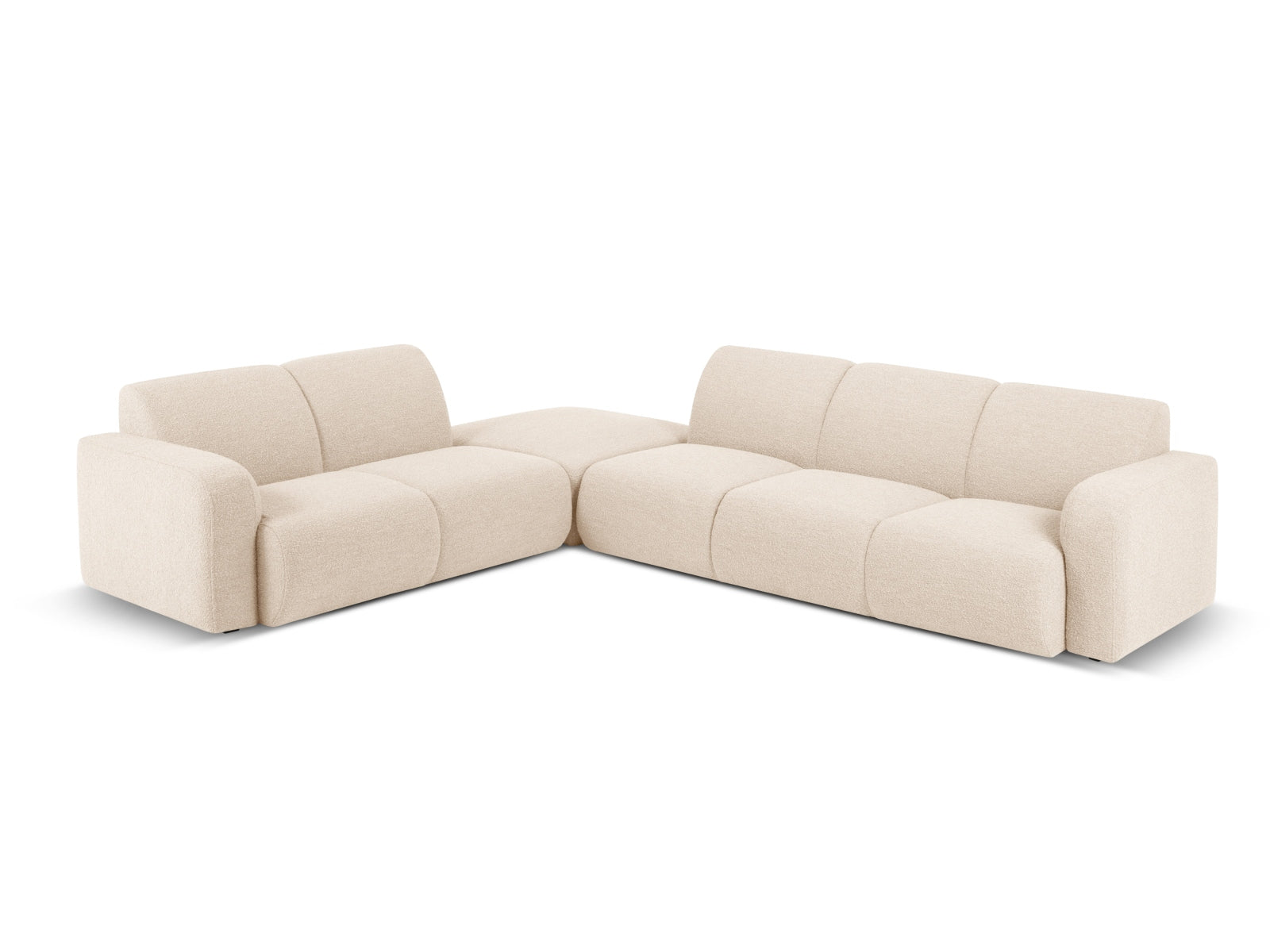 Molino Boucle Ecksofa links 6 Sitzer in Beige präsentiert im Onlineshop von KAQTU Design AG. Ecksofa links ist von Micadoni