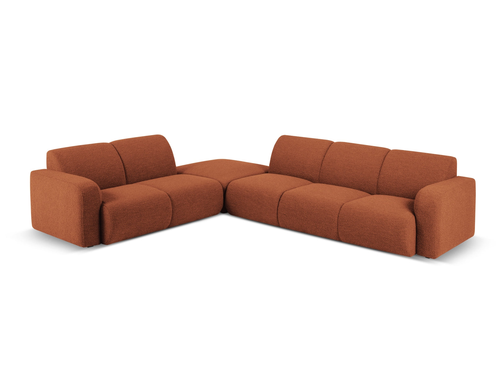 Molino Boucle Ecksofa links 6 Sitzer in Terracotta präsentiert im Onlineshop von KAQTU Design AG. Ecksofa links ist von Micadoni