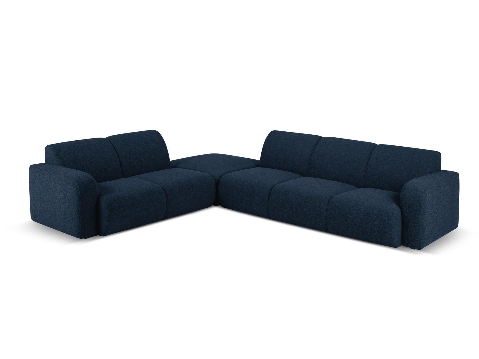 Molino Boucle Ecksofa links 6 Sitzer in Dark Blue-Baloo präsentiert im Onlineshop von KAQTU Design AG. Ecksofa links ist von Micadoni