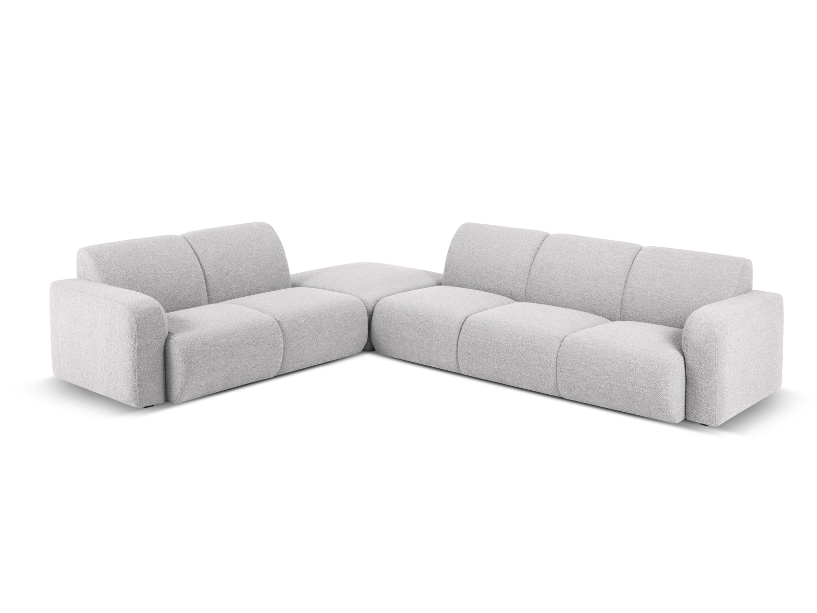 Molino Boucle Ecksofa links 6 Sitzer in Light Grey-Baloo präsentiert im Onlineshop von KAQTU Design AG. Ecksofa links ist von Micadoni