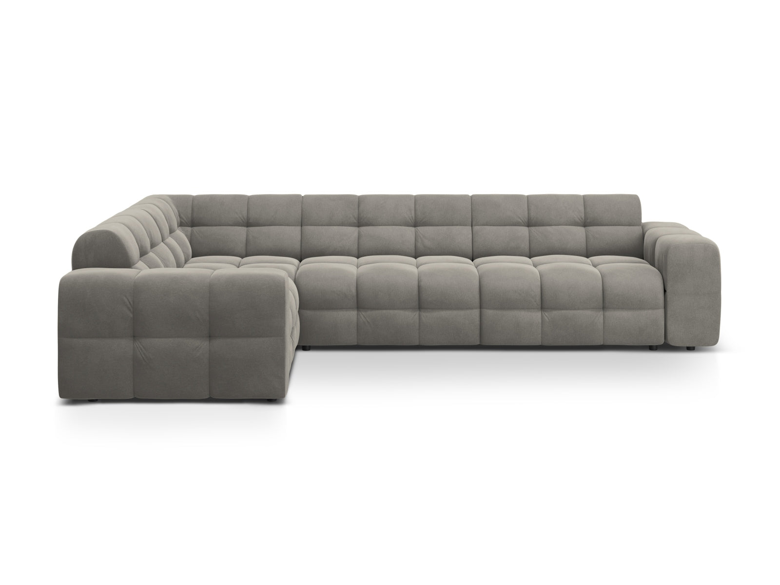 Kendal Velour links Ecksofa 6 Sitzer in Dark Grey-Magic Velvet präsentiert im Onlineshop von KAQTU Design AG. Ecksofa links ist von Micadoni