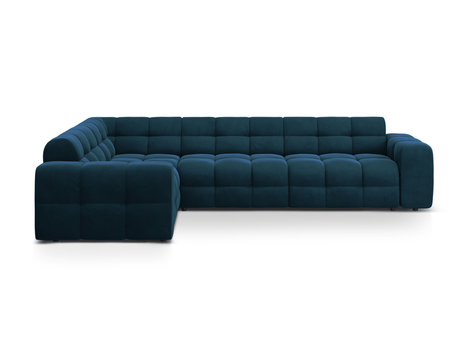 Kendal Velour links Ecksofa 6 Sitzer in Navy Blue-Magic Velvet präsentiert im Onlineshop von KAQTU Design AG. Ecksofa links ist von Micadoni