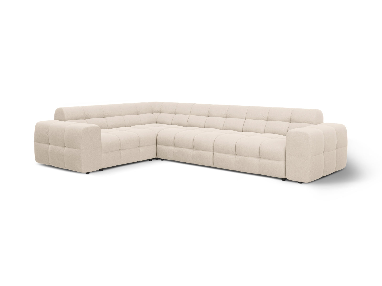 Erleben Sie das Kendal Ecksofa links 6 Sitzer von Micadoni – elegantes Velours, modernes Design und optimaler Komfort für Ihr Wohnzimmer.