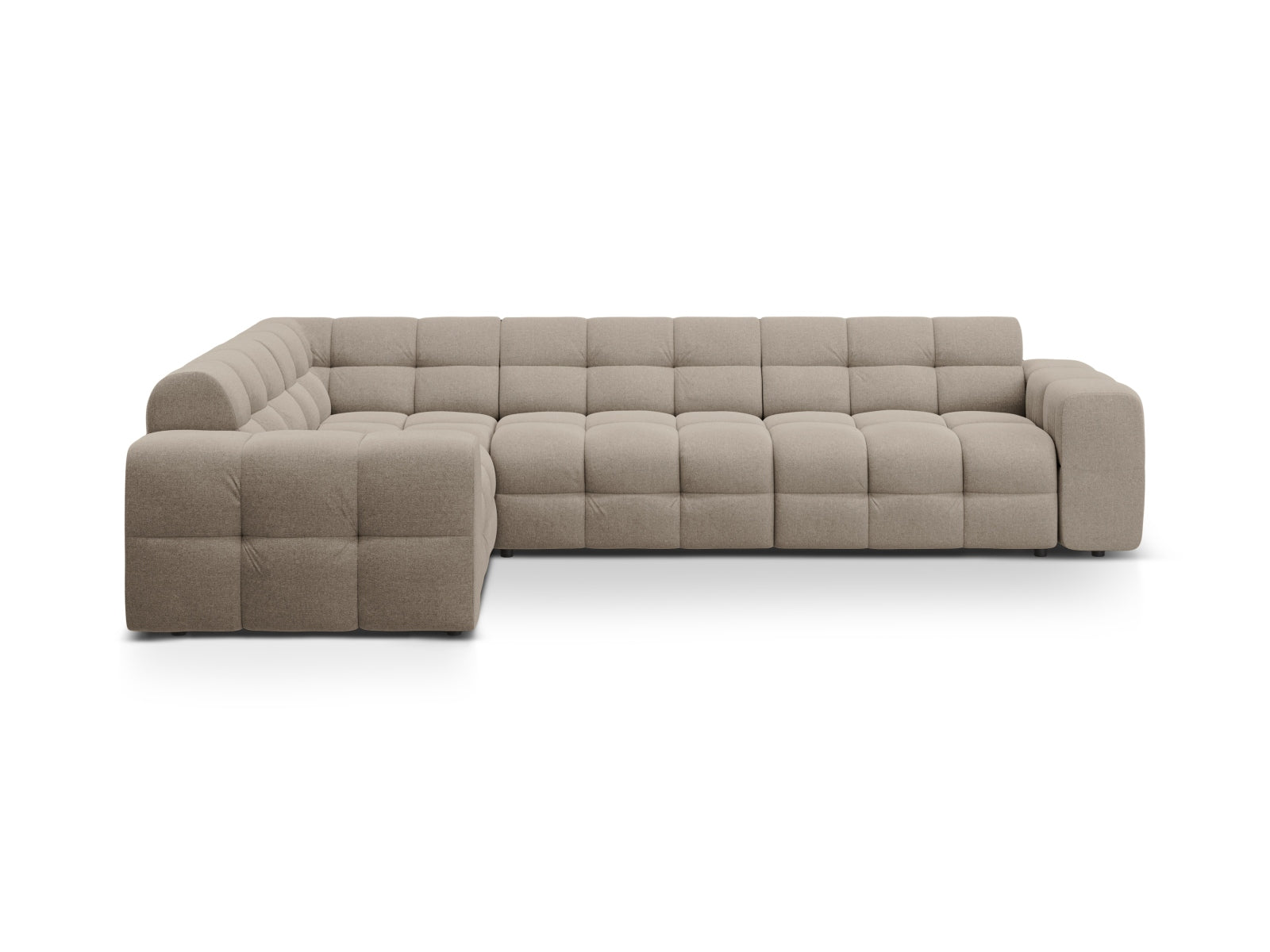 Kendal Ecksofa links 6 Sitzer in Dark Beige-Ottawa präsentiert im Onlineshop von KAQTU Design AG. Ecksofa links ist von Micadoni