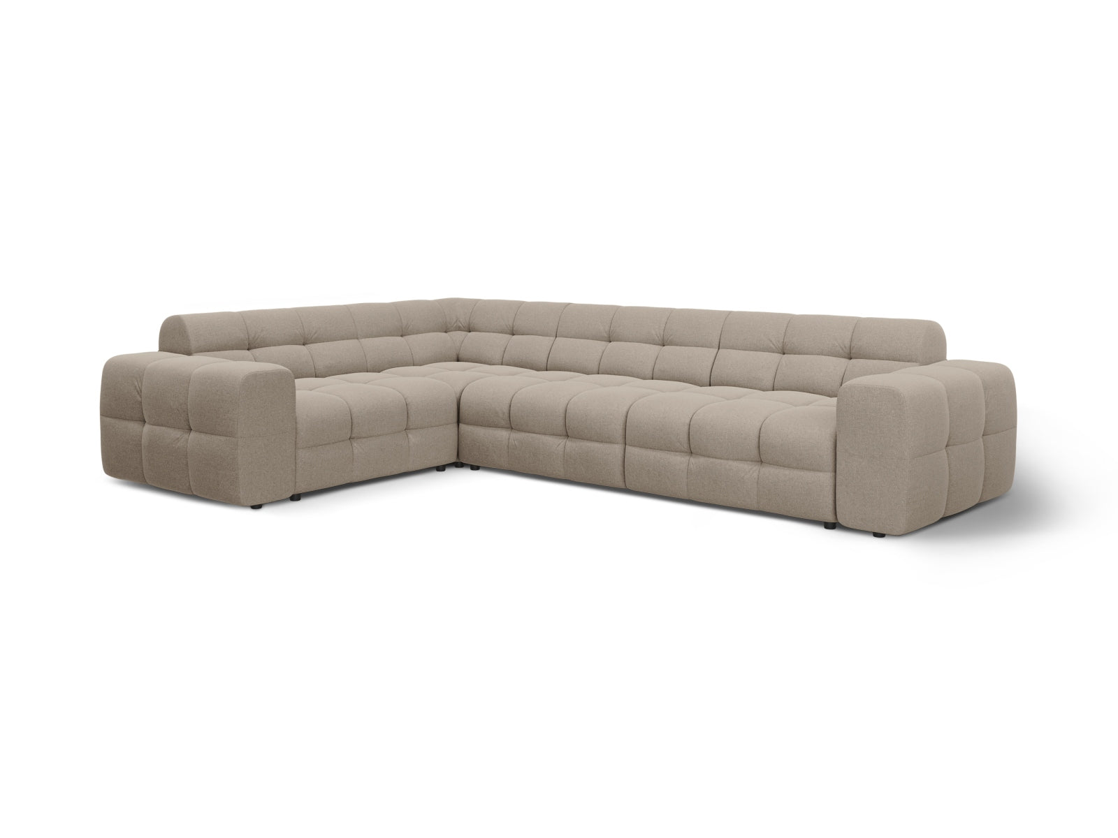 Erleben Sie das Kendal Ecksofa links 6 Sitzer von Micadoni – elegantes Velours, modernes Design und optimaler Komfort für Ihr Wohnzimmer.